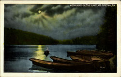 Moonlight on the Lake Mount Gretna, PA Postcard Postcard