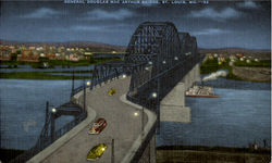 General Douglas Mac Arthur Bridge St. Louis, MO Postcard Postcard