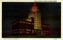 Stately Building at Night Postcard
