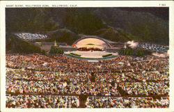 Night Scene, Hollywood Bowl Postcard