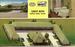 Sunset Motel North Bend, WA Postcard Postcard