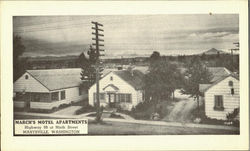 March'S Motel Apartments, Highway 99 At Ninth Street Marysville, WA Postcard Postcard