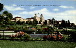 U.S. Naval Hospital,Balboa Park Postcard