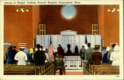 Interior Of Chapel,Cushing General Hospital Framingham, MA Postcard Postcard