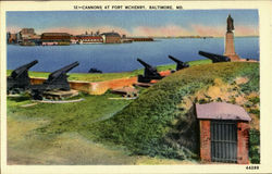 Cannons At Fort Mchenry Postcard