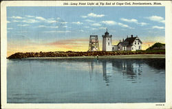 Long Point Light At Tip End Of Cope Cod Provincetown, MA Postcard Postcard