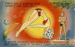 Mary Had a Bathing Suit Postcard