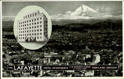The Lafayette Hotel Apartments, South From Monument Portland, OR Postcard Postcard