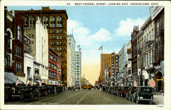 West Federal Street Looking East Postcard