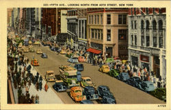 Fifth Ave.. Looking North From 40th Street Postcard