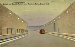 Detroil and Canada Tunnel, near American Portal Postcard