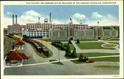 The Factory And Modern Office Building Of The Hershey Chocolate Chocolate Corporation Postcard