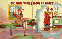 My How Times Have Changed Comic Postcard Postcard