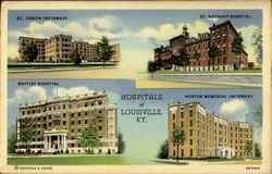 HOSPITALS of LOUISVILLE Postcard