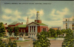 Bushnell Memorial And Lafayette Square Postcard