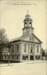 Town Hall Milford, MA Postcard Postcard