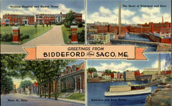 BIDDEFORD And SACO Postcard