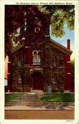 The McArthur Library erected 1863 Postcard