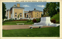 Public Library And Peirce Memorial Bangor, ME Postcard Postcard
