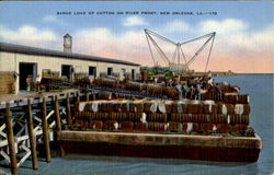 Barge Lord Of Cotton On River Fron Postcard