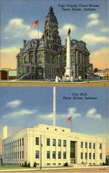 Vigo Country Court House and City Hall Terre Haute, IN Postcard Postcard