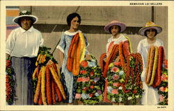 Hawaiian Lei Sellers Postcard