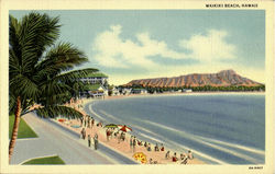 Waikiki Beach Postcard