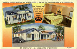 The Plantation Inn and Motor Court, On Route 17-61/2 Miles South of SAVANNAH Georgia Postcard Postcard