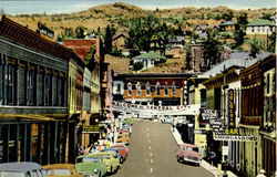 Main Street And Part Of Business Section Postcard