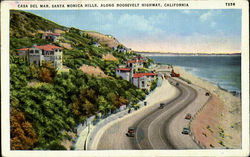 Casa Del Mar Santa Monica Hill, Along Roosevelt Highway California Postcard Postcard