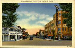 Fremont Street Looking East Postcard