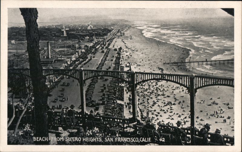 Beach from Sutro Heights San Francisco California