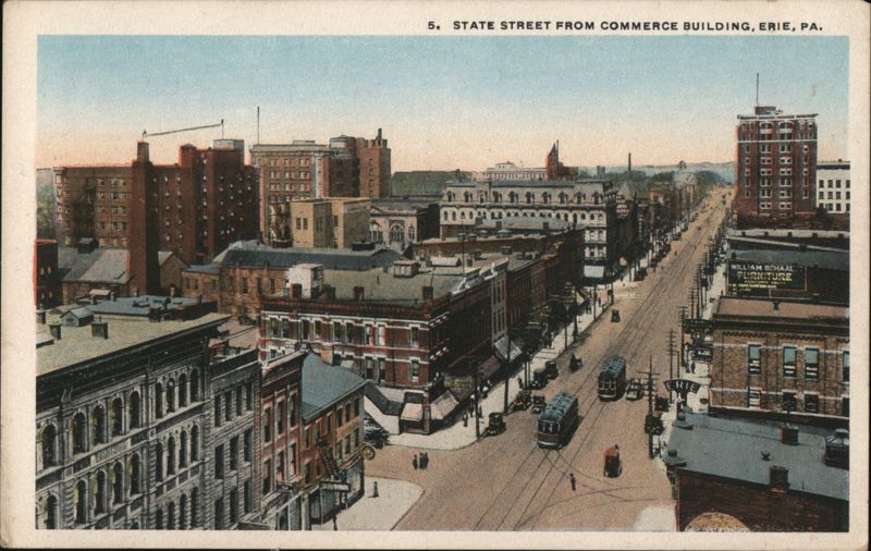 State Street from Commerce Building Erie Pennsylvania