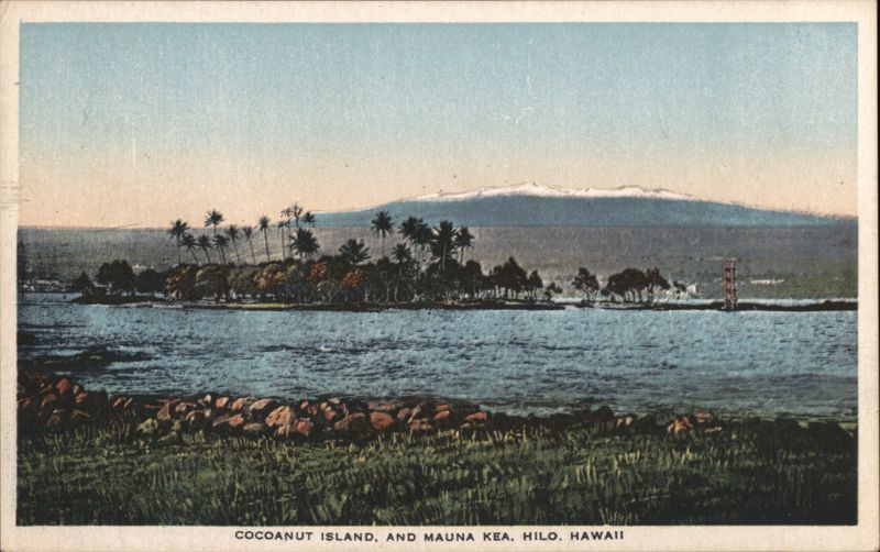 Cocoanut Island, and Mauna Kea, Hilo Hawaii