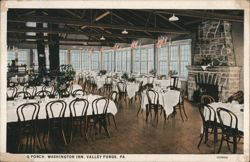 Dining Porch, Washington Inn, Valley Forge, PA Postcard