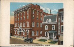 Lynchburg Y.M.C.A. Main Building and Boys' Branch Postcard