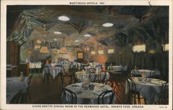 Caves Grotto Dining Room in the Redwoods Hotel Postcard