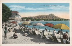 Waikiki Beach, Honolulu Postcard