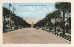 Seabreeze Boulevard, Seabreeze, Fla. Postcard
