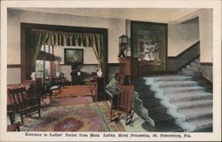 Entrance to Ladies' Parlor from Main Lobby, Hotel Poinsettia Postcard