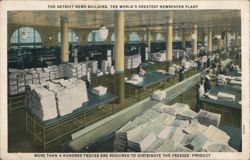 The Detroit News Building, World's Greatest Newspaper Plant Postcard