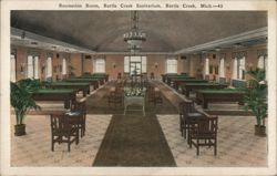 Recreation Room, Battle Creek Sanitarium Postcard