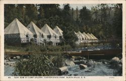 Tent Row at Camp Galena, Custer State Park Postcard