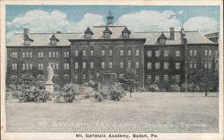 Mt. Gallatain Academy, Baden, Pa. Postcard
