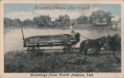 Bringing Home Our Catch Postcard