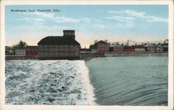 Muskingum Dam, Zanesville, Ohio Postcard