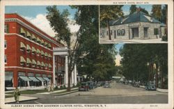 Albany Avenue from Governor Clinton Hotel Postcard