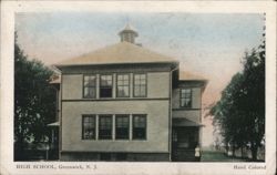 High School, Greenwich, NJ Postcard