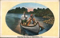 Enjoying Our Stay at Vernfield, PA Postcard