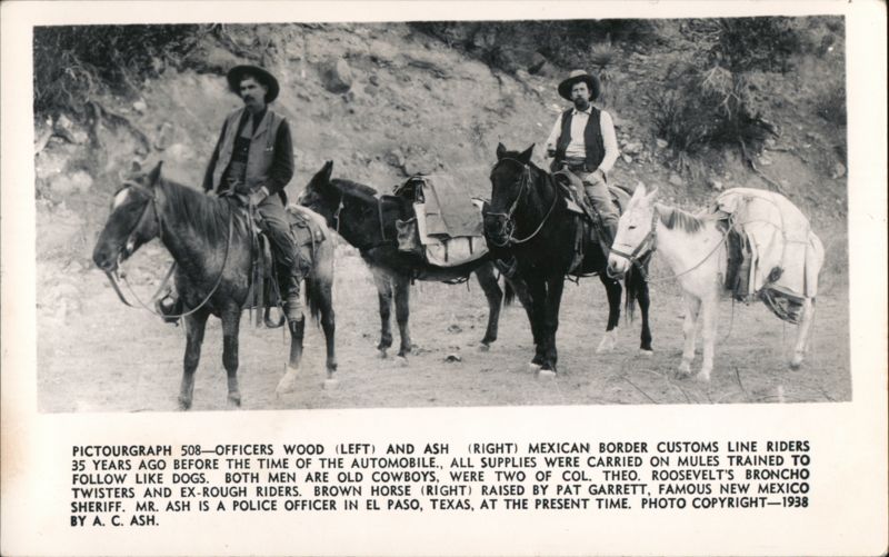 Officers Wood and Ash, Mexican Border Customs Line Riders